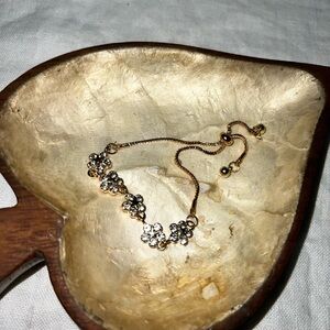 Gold CZ Plated Floral Bracelet‎